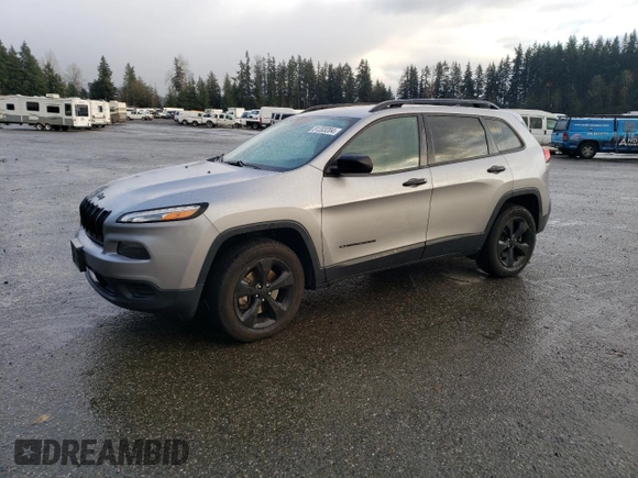 2016 Jeep Cherokee Altitude with VIN 1C4PJMAB1GW309776, listed as a Copart auction lot 81203204 with 105,775 mi miles and Salvage title. Bid and sale history available at DreamBid. Image 1.