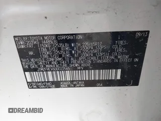 2013 Toyota RAV4 LE z VIN JTMZFREV6DD022565, wystawiony jako IAAI lot #41932568 z przebiegiem 189 084 mil mil oraz . Historia ofert i sprzedaży dostępna na DreamBid. Obrazek 9.
