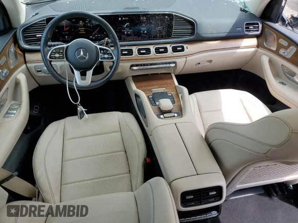 2022 Mercedes-Benz GLS 450 with VIN 4JGFF5KE5NA716162, listed as a Copart auction lot 67067154 with 64,142 mi miles and Salvage Title. Bid and sale history available at DreamBid. Image 8.