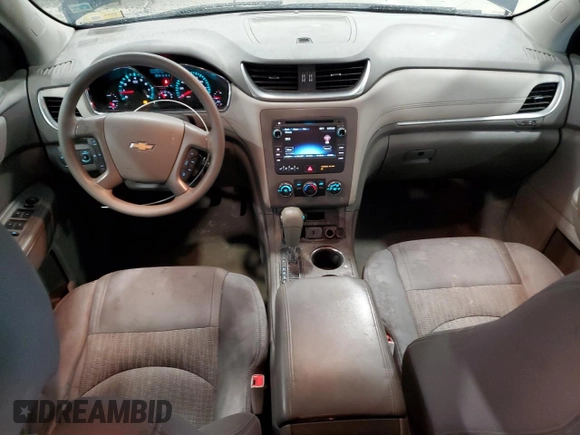 2015 Chevrolet Traverse LS z VIN 1GNKVFKD0FJ240866, wystawiony jako Copart lot #54148395 z przebiegiem 154 170 mil mil oraz Szkoda całkowita • Salvage title. Historia ofert i sprzedaży dostępna na DreamBid. Obrazek 8.