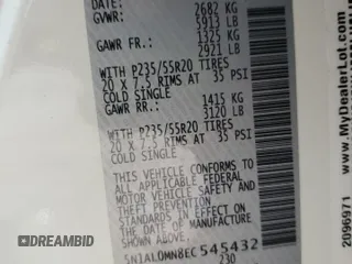 2014 Infiniti QX60 with VIN 5N1AL0MN8EC545432, listed as a Copart auction lot 63091435 with 156,113 mi miles and Salvage title. Bid and sale history available at DreamBid. Image 13.