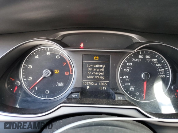 2013 Audi A4 Premium with VIN WAUAFAFL6DA159970, listed as a Copart auction lot 49479955 with 103,703 mi miles and Salvage Title. Bid and sale history available at carsss.com. Image 9.