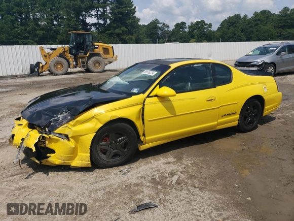 2002 Chevrolet Monte Carlo LS with VIN 2G1WW15E129304006, listed as a Copart auction lot 65516224 with 217,567 mi miles and Salvage Title. Bid and sale history available at carsss.com. Image 1.