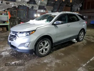 2018 Chevrolet Equinox Premier with VIN 2GNAXVEV7J6189280, listed as a Copart auction lot 44496315 with 52,293 mi miles and Salvage Title. Bid and sale history available at DreamBid. Image 1.
