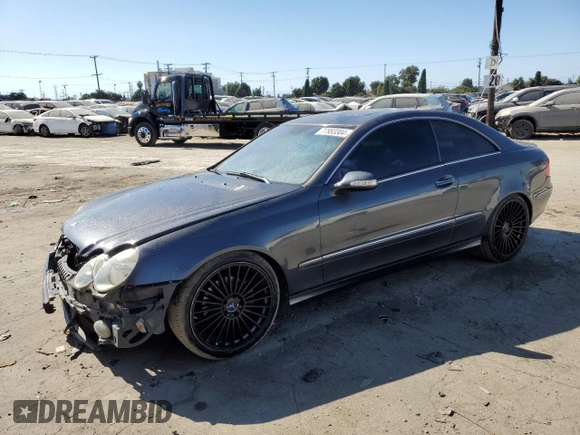 2008 Mercedes-Benz CLK-Class 3.5L with VIN WDBTJ56H38F249517, listed as a Copart auction lot 77983304 with 194,887 mi miles and Salvage Title. Bid and sale history available at carsss.com. Image 1.