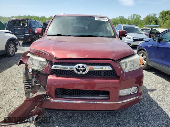 2012 Toyota 4Runner SR5 with VIN JTEZU5JRXC5041888, listed as a Copart auction lot 53674585 with 154,700 mi miles and Salvage title. Bid and sale history available at DreamBid. Image 5.