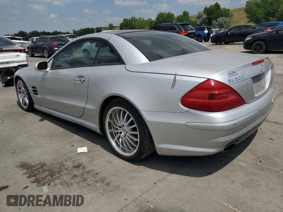 2003 Mercedes-Benz SL 500 with VIN WDBSK75F83F032154, listed as a Copart auction lot 63123435 with 123,359 mi miles and Clean title. Bid and sale history available at DreamBid. Image 2.