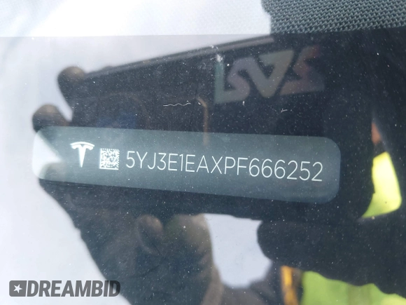 2023 Tesla Model 3 with VIN 5YJ3E1EAXPF666252, listed as a IAAI auction lot 42009929 with 27,328 mi miles and . Bid and sale history available at DreamBid. Image 20.