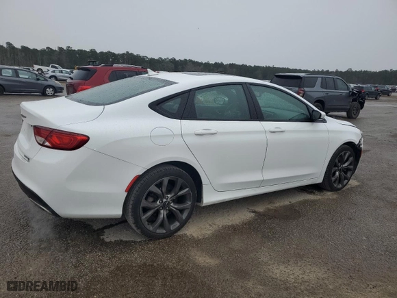 2015 Chrysler 200 S with VIN 1C3CCCDG1FN664935, listed as a Copart auction lot 46125455 with 115,293 mi miles and Salvage Title. Bid and sale history available at carsss.com. Image 3.
