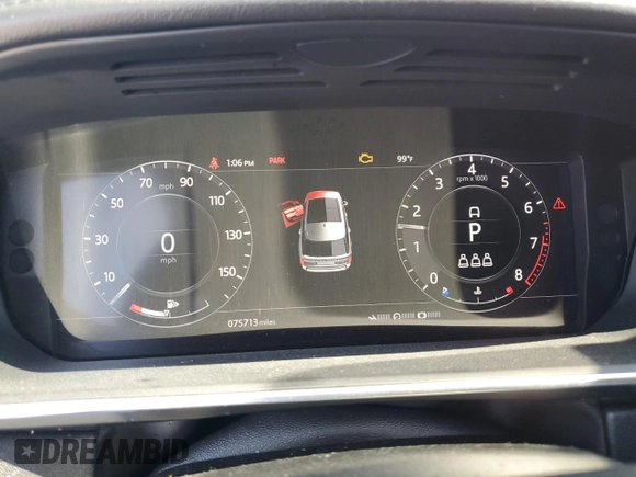 2020 Land Rover Range Rover with VIN SALGR2SU6LA579082, listed as a Copart auction lot 52079405 with 75,713 mi miles and Clean title. Bid and sale history available at DreamBid. Image 9.