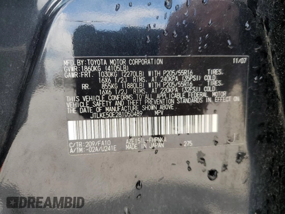 2008 Scion xB z VIN JTLKE50E281050489, wystawiony jako Copart lot #56972525 z przebiegiem 214 805 mil mil oraz Szkoda całkowita • Salvage title. Historia ofert i sprzedaży dostępna na DreamBid. Obrazek 13.