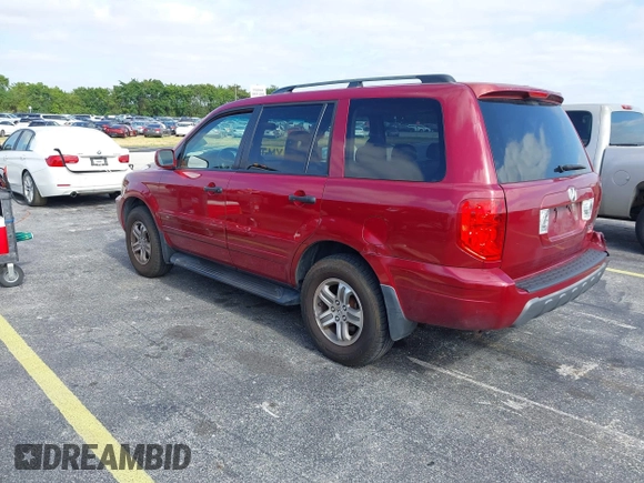 2005 Honda Pilot EX-L z VIN 5FNYF186X5B028381, wystawiony jako IAAI lot #41987808 z przebiegiem 128 155 mil mil oraz . Historia ofert i sprzedaży dostępna na DreamBid. Obrazek 3.