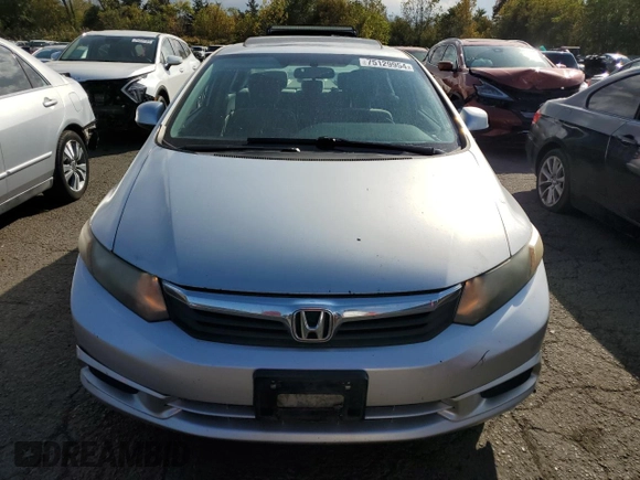 2012 Honda Civic EX with VIN 2HGFB2F88CH547273, listed as a Copart auction lot 75129954 with 206,681 mi miles and Clean Title. Bid and sale history available at DreamBid. Image 5.