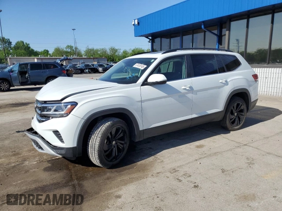 2022 Volkswagen Atlas SE with VIN 1V2KR2CA5NC547106, listed as a Copart auction lot 57410145 with 69,622 mi miles and Salvage title. Bid and sale history available at DreamBid. Image 1.