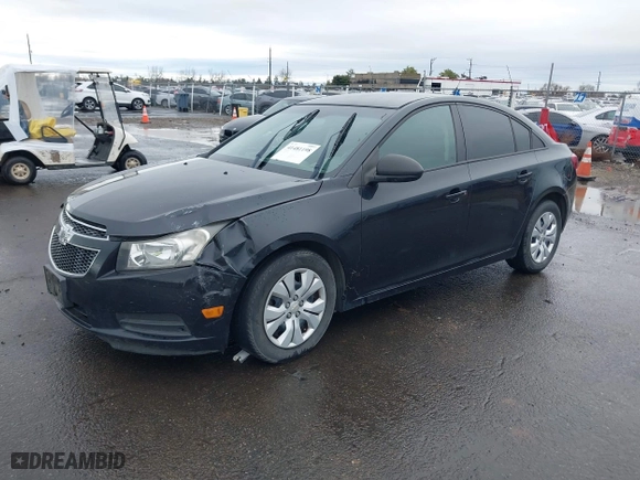 2013 Chevrolet Cruze LS with VIN 1G1PA5SH4D7278305, listed as a IAAI auction lot 41481198 with 169,668 mi miles. Bid and sale history available at carsss.com. Image 2.