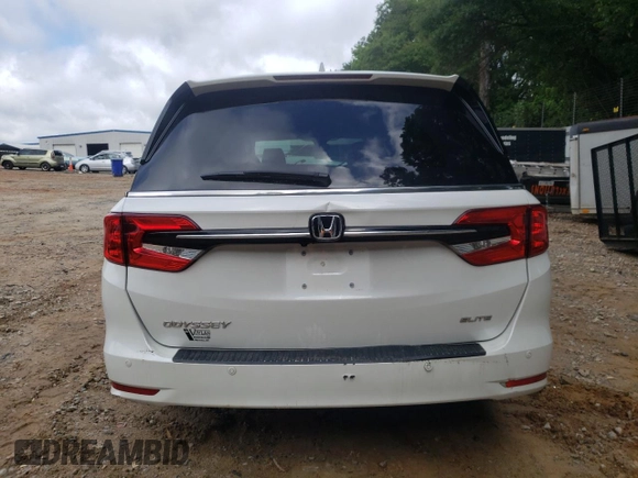 2022 Honda Odyssey Elite with VIN 5FNRL6H94NB006185, listed as a Copart auction lot 61302425 with Not provided miles and Salvage title. Bid and sale history available at DreamBid. Image 6.