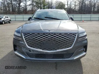 2023 Genesis GV80 with VIN KMUHCESC3PU124360, listed as a Copart auction lot 52595195 with 28,537 mi miles and Salvage title. Bid and sale history available at DreamBid. Image 5.