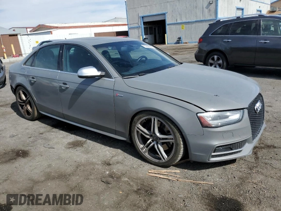 2013 Audi S4 Premium Plus with VIN WAUBGAFLXDA092341, listed as a Copart auction lot 75766344 with 74,088 mi miles and Salvage Title. Bid and sale history available at carsss.com. Image 4.