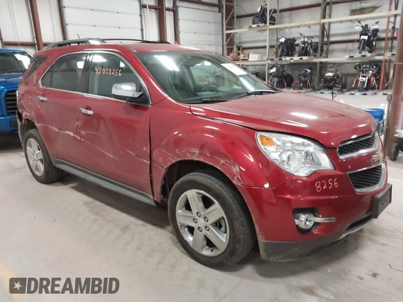 2014 Chevrolet Equinox LTZ with VIN 2GNALDEK2E6367257, listed as a IAAI auction lot 42008256 with 87,524 mi miles and . Bid and sale history available at DreamBid. Image 1.