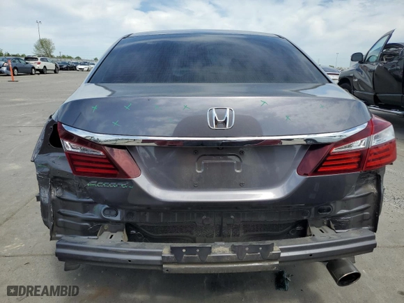 2017 Honda Accord Sedan LX with VIN 1HGCR2F38HA114318, listed as a Copart auction lot 52413145 with 95,867 mi miles and Salvage Title. Bid and sale history available at carsss.com. Image 6.