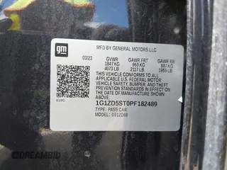 2023 Chevrolet Malibu LT with VIN 1G1ZD5ST0PF182489, listed as a IAAI auction lot 42170455 with 56,373 mi miles and . Bid and sale history available at DreamBid. Image 9.
