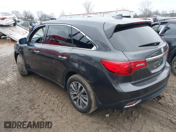 2014 Acura MDX Tech Pkg with VIN 5FRYD4H43EB504717, listed as a IAAI auction lot 41126914 with 1 mi miles. Bid and sale history available at carsss.com. Image 3.