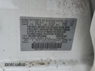 2023 Nissan Versa SR with VIN 3N1CN8FVXPL824846, listed as a Copart auction lot 53151065 with 25,984 mi miles and Salvage title. Bid and sale history available at DreamBid. Image 12.