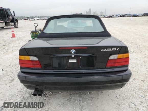 1996 BMW 3-Series 328IC with VIN WBABK8327TET92381, listed as a Copart auction lot 54410784 with 102,695 mi miles and Salvage Title. Bid and sale history available at carsss.com. Image 6.