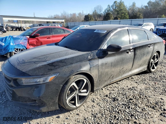 2022 Honda Accord Sedan Sport SE with VIN 1HGCV1F49NA000080, listed as a Copart auction lot 46639555 with 0 mi miles and Salvage Title. Bid and sale history available at carsss.com. Image 1.
