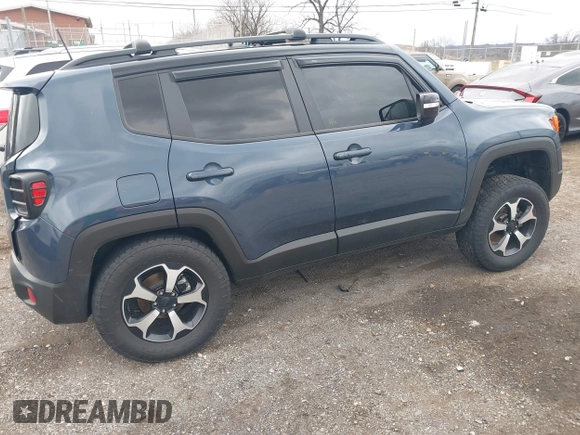 2022 Jeep Renegade Trailhawk with VIN ZACNJDC19NPN61911, listed as a IAAI auction lot 41181227 with 25,614 mi miles and . Bid and sale history available at DreamBid. Image 4.