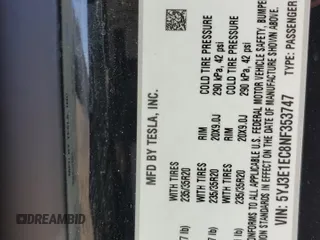 2022 Tesla Model 3 Performance with VIN 5YJ3E1EC8NF353747, listed as a Copart auction lot 45716805 with 13,971 mi miles and Salvage Title. Bid and sale history available at DreamBid. Image 14.