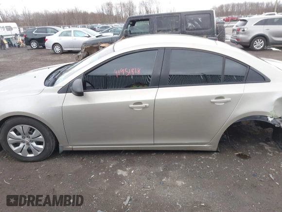 2014 Chevrolet Cruze LS with VIN 1G1PA5SG1E7391492, listed as a IAAI auction lot 41951818 with 103,285 mi miles and . Bid and sale history available at DreamBid. Image 14.