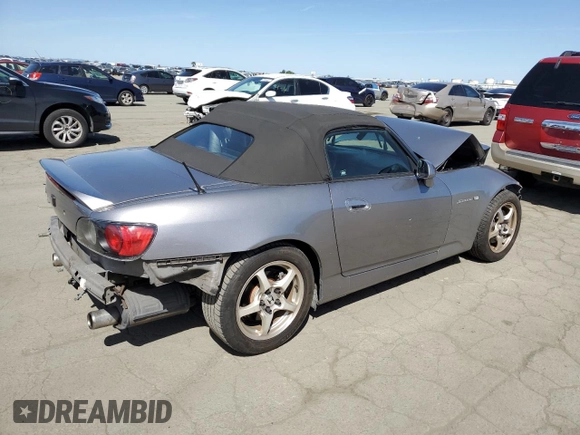 2003 Honda S2000 with VIN JHMAP11483T006461, listed as a Copart auction lot 52099995 with 187,376 mi miles and Salvage Title. Bid and sale history available at DreamBid. Image 3.