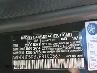 2015 Mercedes-Benz E-Class E 350 Sport with VIN WDDHF5KB2FB100567, listed as a Copart auction lot 45687745 with 90,168 mi miles and Salvage Title. Bid and sale history available at carsss.com. Image 14.