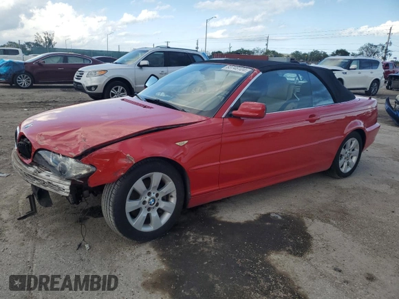 2005 BMW 3 Series 325Ci with VIN WBABW33485PL36370, listed as a Copart auction lot 83748104 with Not Provided miles and Non Repairable. Bid and sale history available at carsss.com. Image 1.