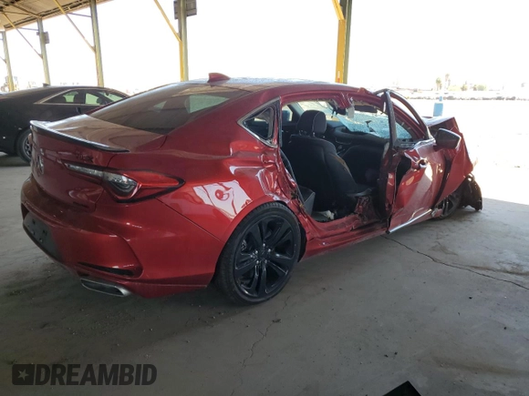 2023 Acura TLX Advance with VIN 19UUB6F68PA004538, listed as a Copart auction lot 66206275 with Not provided miles and Salvage title. Bid and sale history available at DreamBid. Image 3.