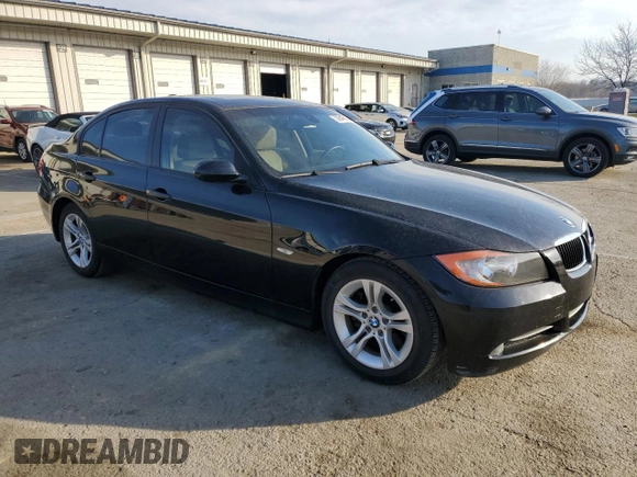 2008 BMW 3 Series 328i with VIN WBAVA37578NL58844, listed as a Copart auction lot 50843505 with 127,904 mi miles and Salvage Title. Bid and sale history available at DreamBid. Image 4.