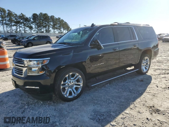 2019 Chevrolet Suburban Premier with VIN 1GNSKJKJXKR323704, listed as a Copart auction lot 72757214 with 150,404 mi miles and Salvage Title. Bid and sale history available at DreamBid. Image 1.