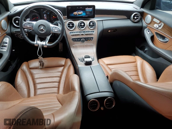 2020 Mercedes-Benz C 43 AMG z VIN W1KWF6EB4LR585855, wystawiony jako Copart lot #54072045 z przebiegiem 46 916 mil mil oraz Szkoda całkowita • Salvage title. Historia ofert i sprzedaży dostępna na DreamBid. Obrazek 8.