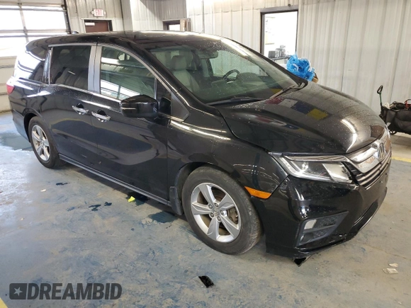 2019 Honda Odyssey EX-L z VIN 5FNRL6H75KB095341, wystawiony jako Copart lot #56563125 z przebiegiem 33 803 mil mil oraz Szkoda całkowita • Salvage title. Historia ofert i sprzedaży dostępna na DreamBid. Obrazek 4.