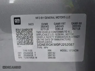 2023 Chevrolet Traverse LT Cloth with VIN 1GNERGKW0PJ252087, listed as a IAAI auction lot 41964932 with 9,972 mi miles. Bid and sale history available at carsss.com. Image 9.