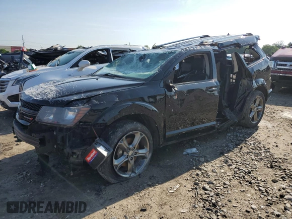 2017 Dodge Journey Crossroad Plus with VIN 3C4PDCGB8HT534860, listed as a Copart auction lot 55526345 with Not provided miles and Salvage title. Bid and sale history available at DreamBid. Image 1.