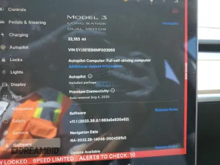 2021 Tesla Model 3 Long Range z VIN 5YJ3E1EB6MF002955, wystawiony jako Copart lot #59161255 z przebiegiem 32 183 mil mil oraz Szkoda całkowita • Salvage title. Historia ofert i sprzedaży dostępna na DreamBid. Obrazek 9.