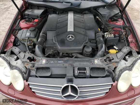 2003 Mercedes-Benz CLK-Class 5.0L with VIN WDBTJ75J83F022638, listed as a Copart auction lot 46781465 with 187,121 mi miles and Salvage Title. Bid and sale history available at carsss.com. Image 12.
