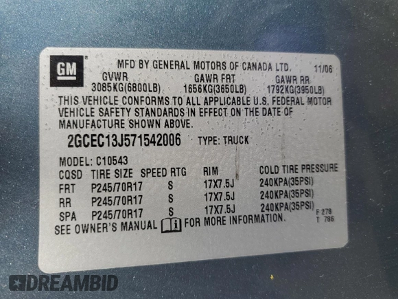 2007 Chevrolet Silverado 1500 LT w/1LT with VIN 2GCEC13J571542006, listed as a Copart auction lot 41470855 with 196,101 mi miles and Salvage Title. Bid and sale history available at carsss.com. Image 14.