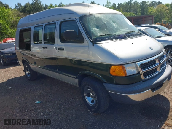 2002 Dodge Cargo Conversion with VIN 2B6HB11Y92K125396, listed as a IAAI auction lot 42036186 with 96,663 mi miles. Bid and sale history available at carsss.com. Image 1.