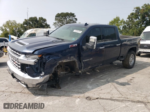 2022 Chevrolet Silverado 3500HD LTZ with VIN 2GC4YUEY0N1204440, listed as a Copart auction lot 79174864 with 27,414 mi miles and Salvage Title. Bid and sale history available at DreamBid. Image 1.