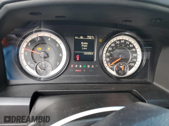 2023 Ram 1500 Tradesman with VIN 3C6JR6DG4PG594500, listed as a Copart auction lot 45055755 with 18,299 mi miles and Non repairable. Bid and sale history available at DreamBid. Image 9.