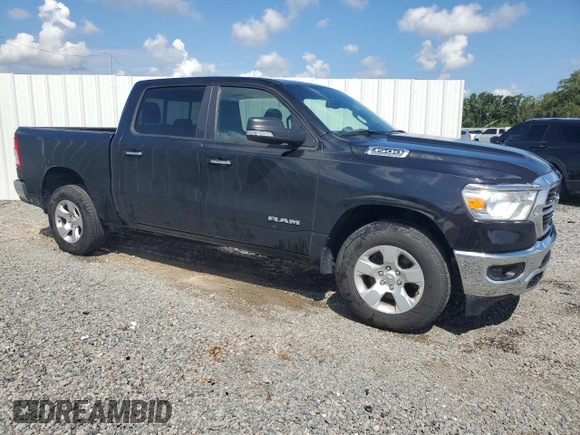 2019 Ram 1500 Big Horn with VIN 1C6RREFT1KN721002, listed as a Copart auction lot 61526425 with 61,431 mi miles and Clean title. Bid and sale history available at DreamBid. Image 4.