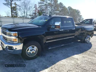 2015 Chevrolet Silverado 3500HD LTZ with VIN 1GC4K0E81FF532664, listed as a Copart auction lot 45182145 with 97,615 mi miles and Salvage Title. Bid and sale history available at carsss.com. Image 1.